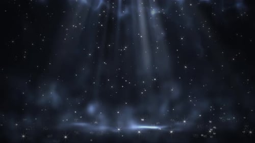 Christmas Particles Falling On The Ground With Smoke