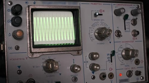 Forma de onda triangular de osciloscópio vintage