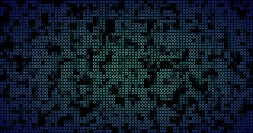 Animated Futuristic Technology Background of Glowing Blue Circles
