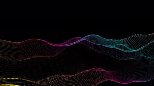 Vague linéaire à points de particules dégradée animée