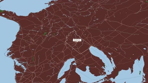 Animated Map Zoom to Indiana State Outline