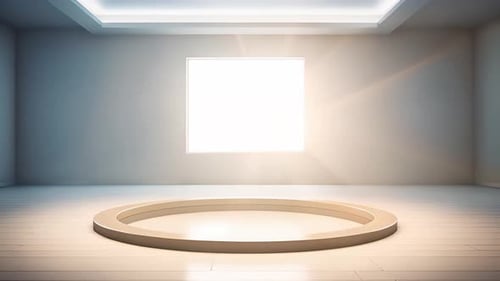 Modern White Studio Stage for Product Display