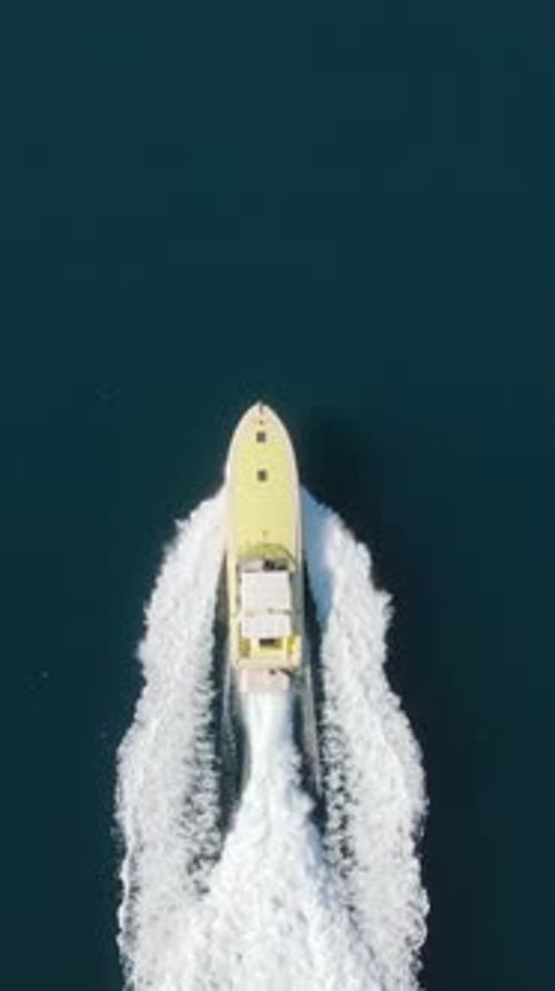 Speedboat Progressing on the Sea