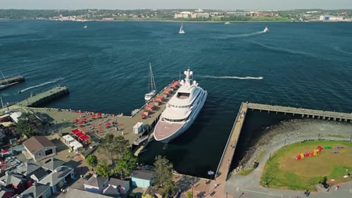 Super Mega Yachts On French Riviera Aerial View Of Luxury In The Mediterranean