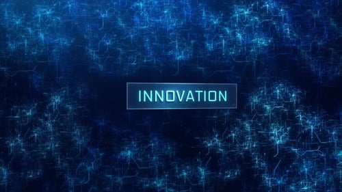Futuristic Innovation Text Reveal with Digital Network Background