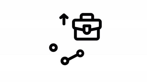 Flat Design Corporate Progress Icon Animation