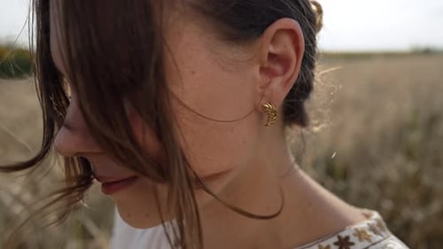 Close Up of a Woman in a Rural Setting