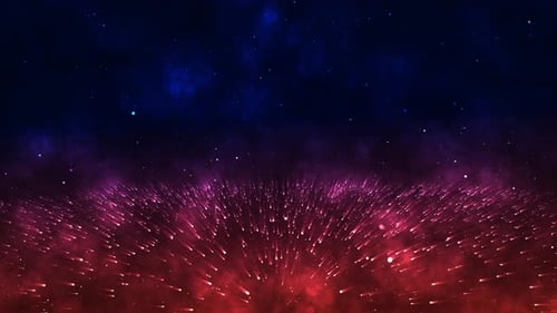 Particules de l'atmosphère rouge
