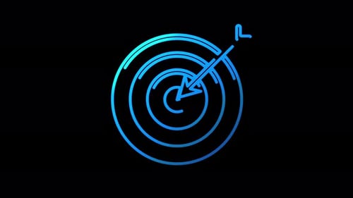 Target business strategy symbol loop concept