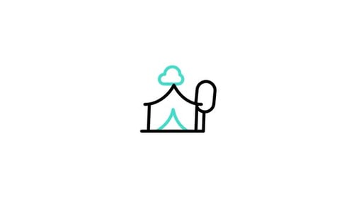 Animated Minimalist Camping and Nature Icon
