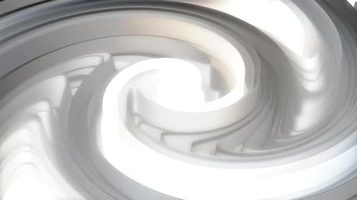 Abstract White and Gray Fluid Spiral Background Animation Loop