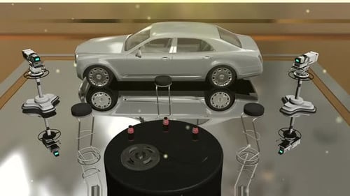 animated 3d rendering of a car