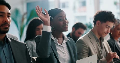 Adults Attending a Professional Corporate Presentation