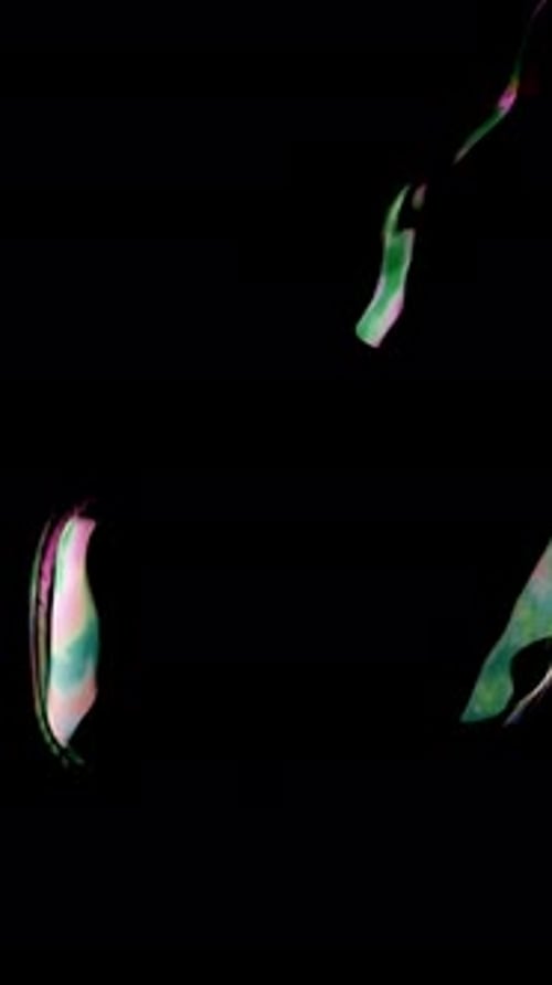 Iridescent Soap Bubbles Bursting in Cosmic Dark Space