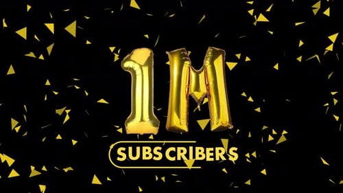 Celebration 1M Text Animation 4K On Alpha