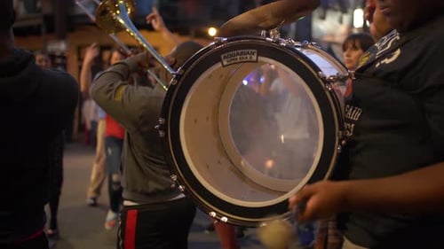 New Orleans, Louisiana / USA - May 14th 2018: Drummer, Street Musicians