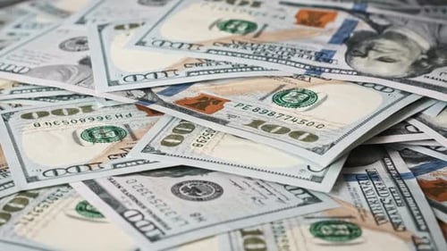 Dollars Rotate CloseUp