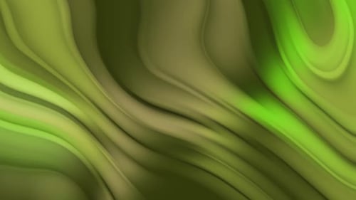 Abstract Green Fluid Waves Motion Background Loop
