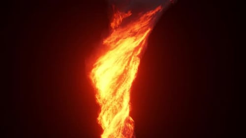 Dynamic Fire Tornado Vortex with Burning Flames Effect