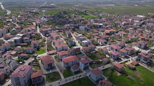 Aerial Drone Town 2K