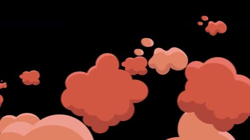 2D-Animationsfilm mit Wolken in Loop-Form