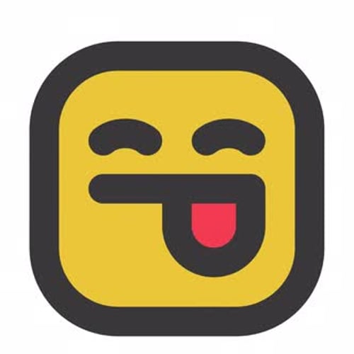 Animated Playful Square Emoji Sticking Out Tongue