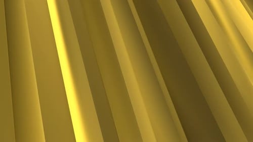 Abstract shiny yellow color triangle geometric stripes wave lines particles loop motion background