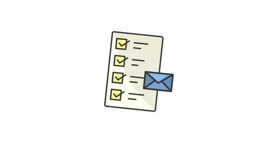 Animated Sketch Style Checklist and Email Concept