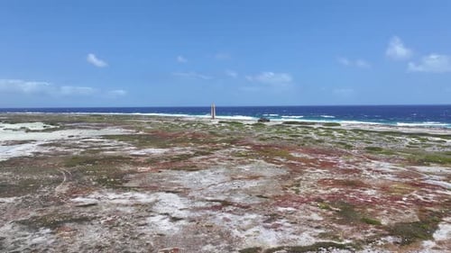 Bonaire Lighthouse At Kralendijk Netherlands Antilles. Caribbean Island.