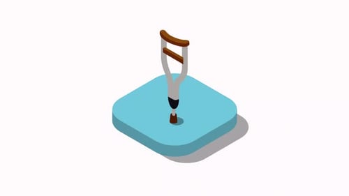 Krücke Alpha-Animation
