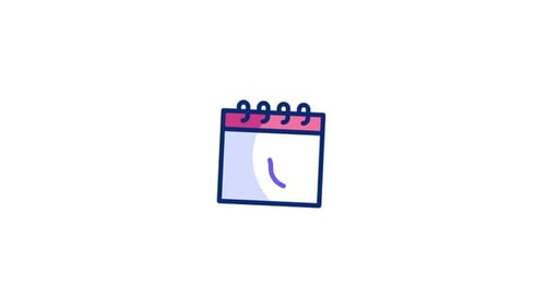 Animated Calendar Icon with Looping Arrows