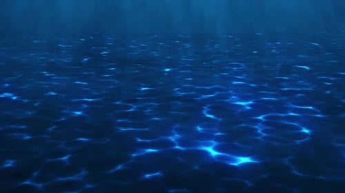 Underwater Shimmering Blue Light Pattern Loop Background