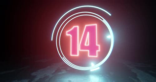 Countdown Neon - 4K