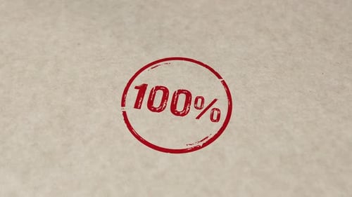 100% Rubber Stamp Animation in Grunge Style