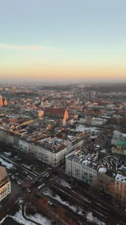 Old Town of Krakow at Sunset