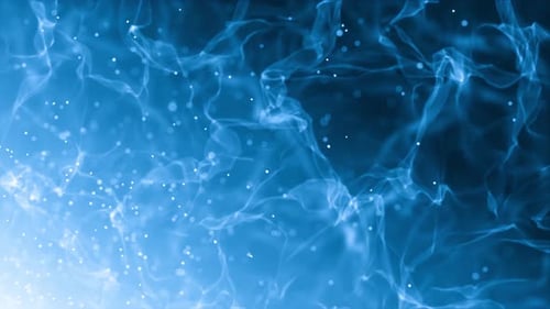 Abstract Blue Fluid Particle Light Wave Background