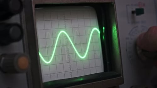 Oscilloscope Displays Signal, Technology and Engineering