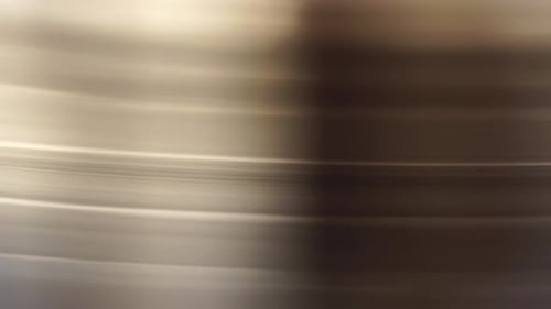 Spinning Vinyl Record Lines, Close Up