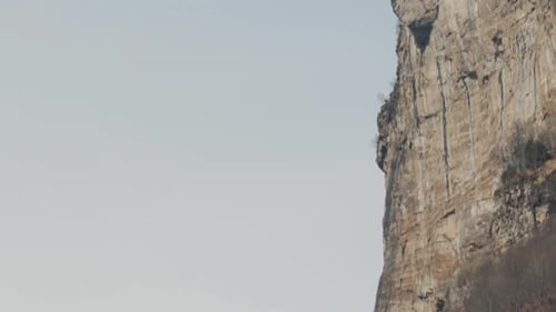 Cliff Face and Mountain Rock Formation