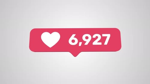 Animated Social Media Like Counter with Heart Icon