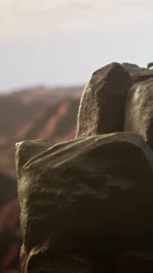 Vertical Video Remote Mountain Wilderness with Rocky Cliffs and Sweeping Vistas
