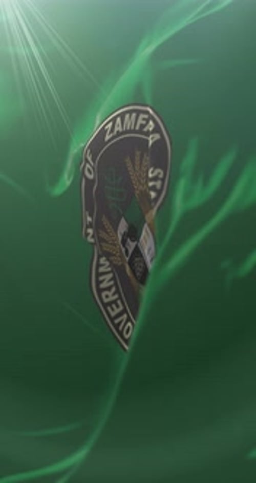 Government Seal Logo Reveal with Fluid Green Background