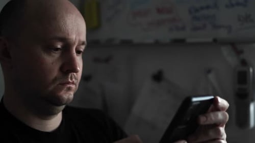 Creative Journaling: Man Working from Home Office