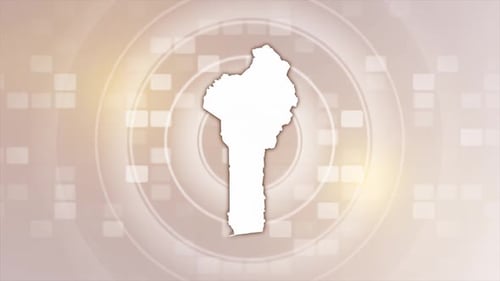 Benin Map Outline Reveal Animation