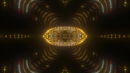 Vibrant Abstract Glowing Particle Array Loop Background