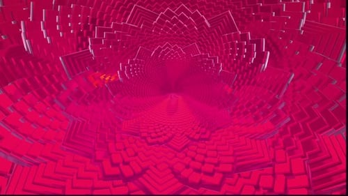 Abstract Geometric Tunnel Loop Background Animation