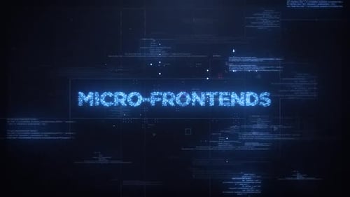 Micro Frontends Word On Dynamic Technology Background