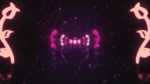 Blinkender Animationshintergrund mit roten Blumen