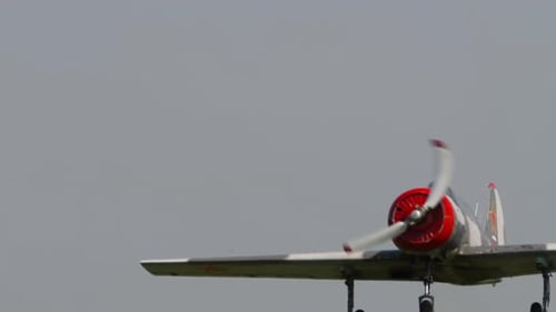 Vintage Airplane Flying in the Sky