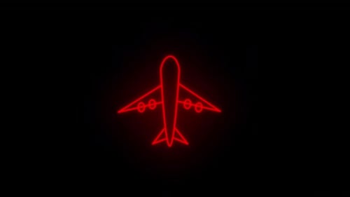Animierte Flugzeug-Symbole mit Alpha